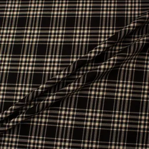 Black & Ivory Pure Wool Tartan