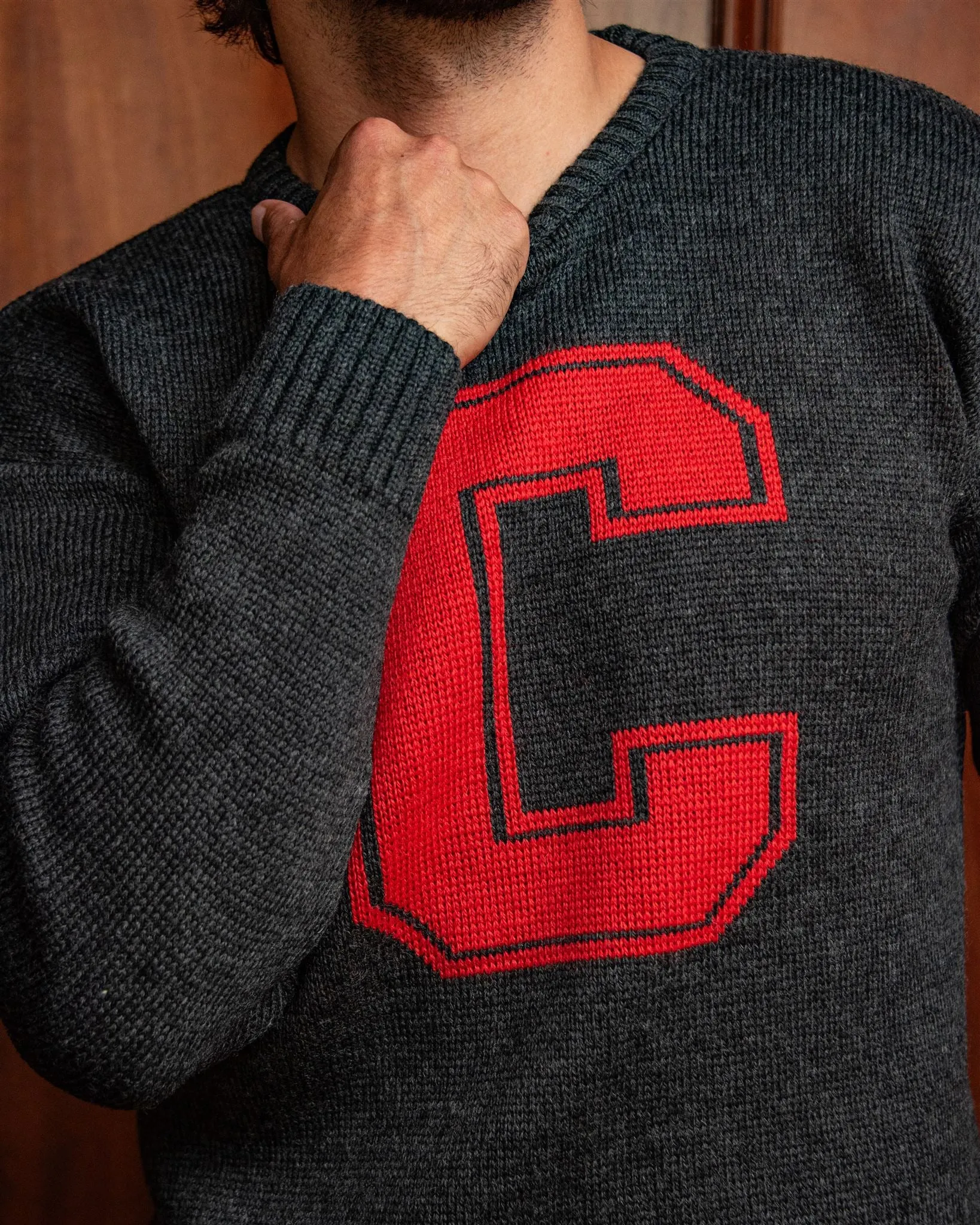 Cornell University Men’s Merino Wool Submariner Crew-Neck Sweater