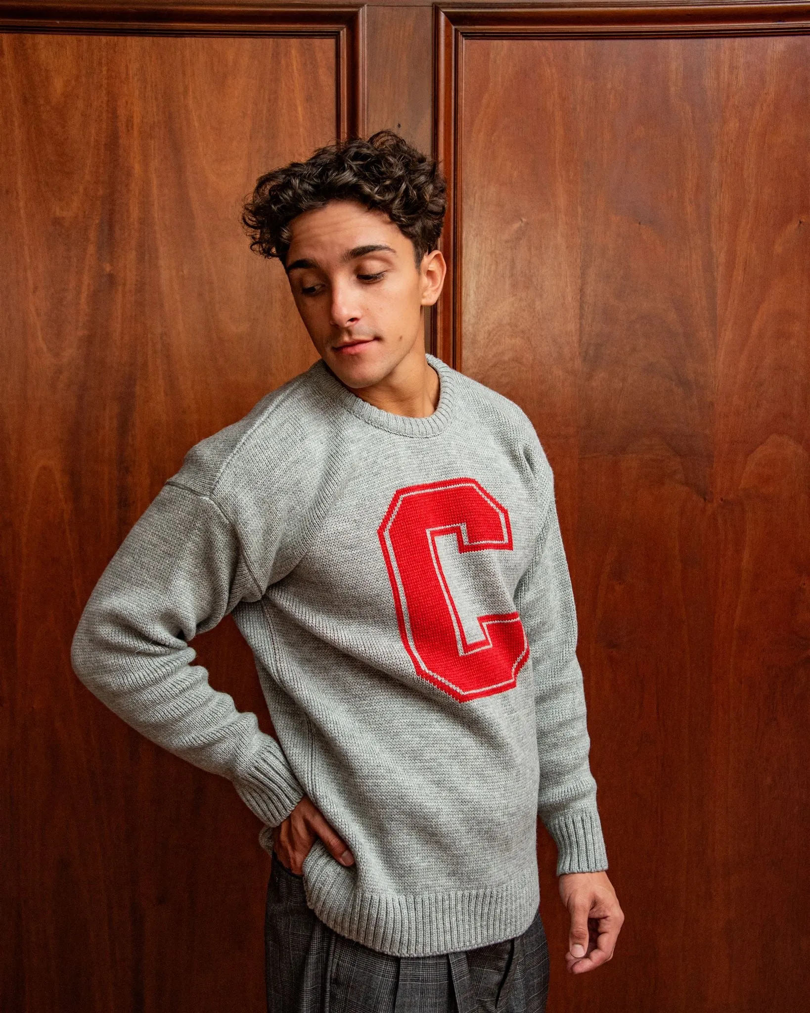 Cornell University Men’s Merino Wool Submariner Crew-Neck Sweater