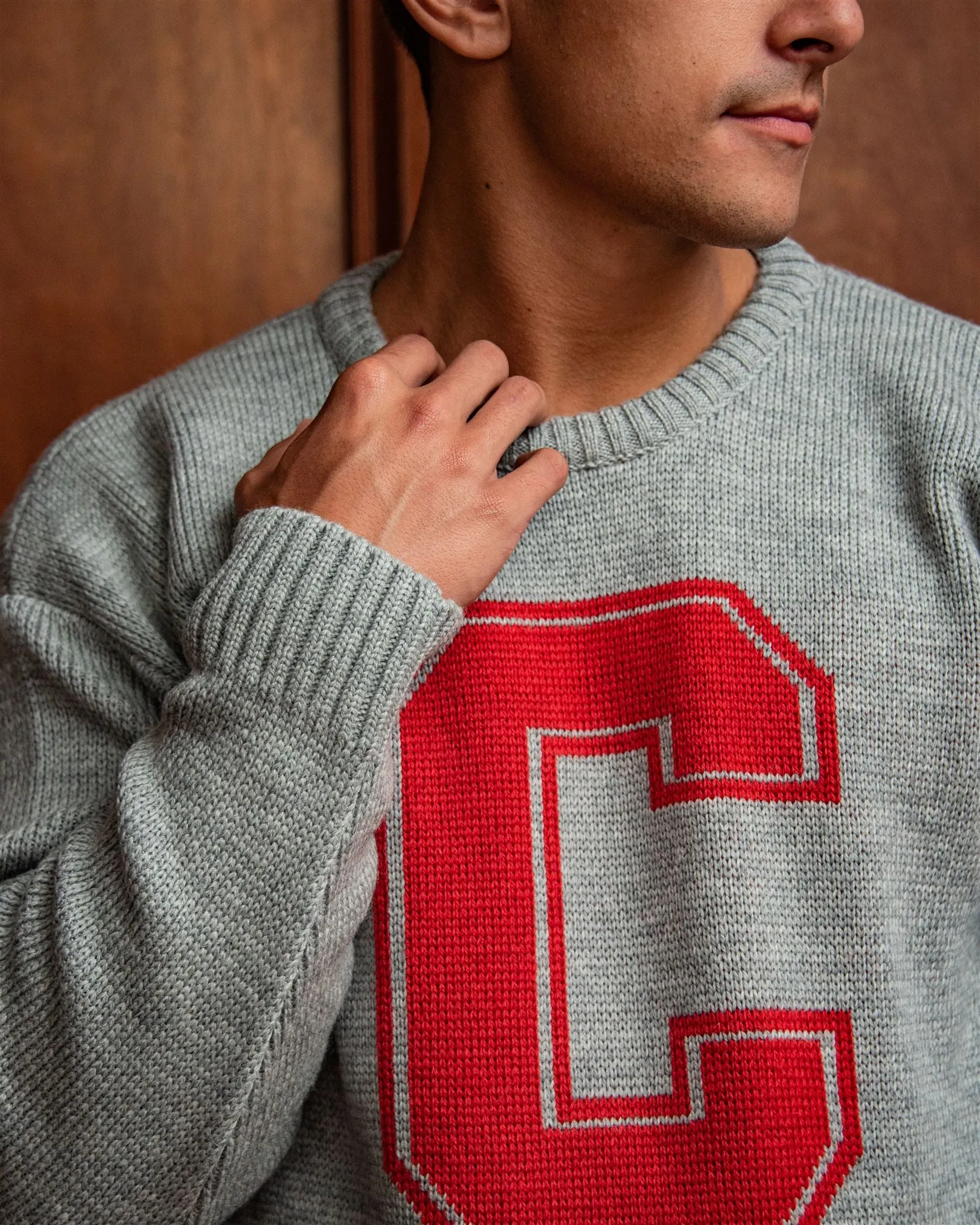 Cornell University Men’s Merino Wool Submariner Crew-Neck Sweater