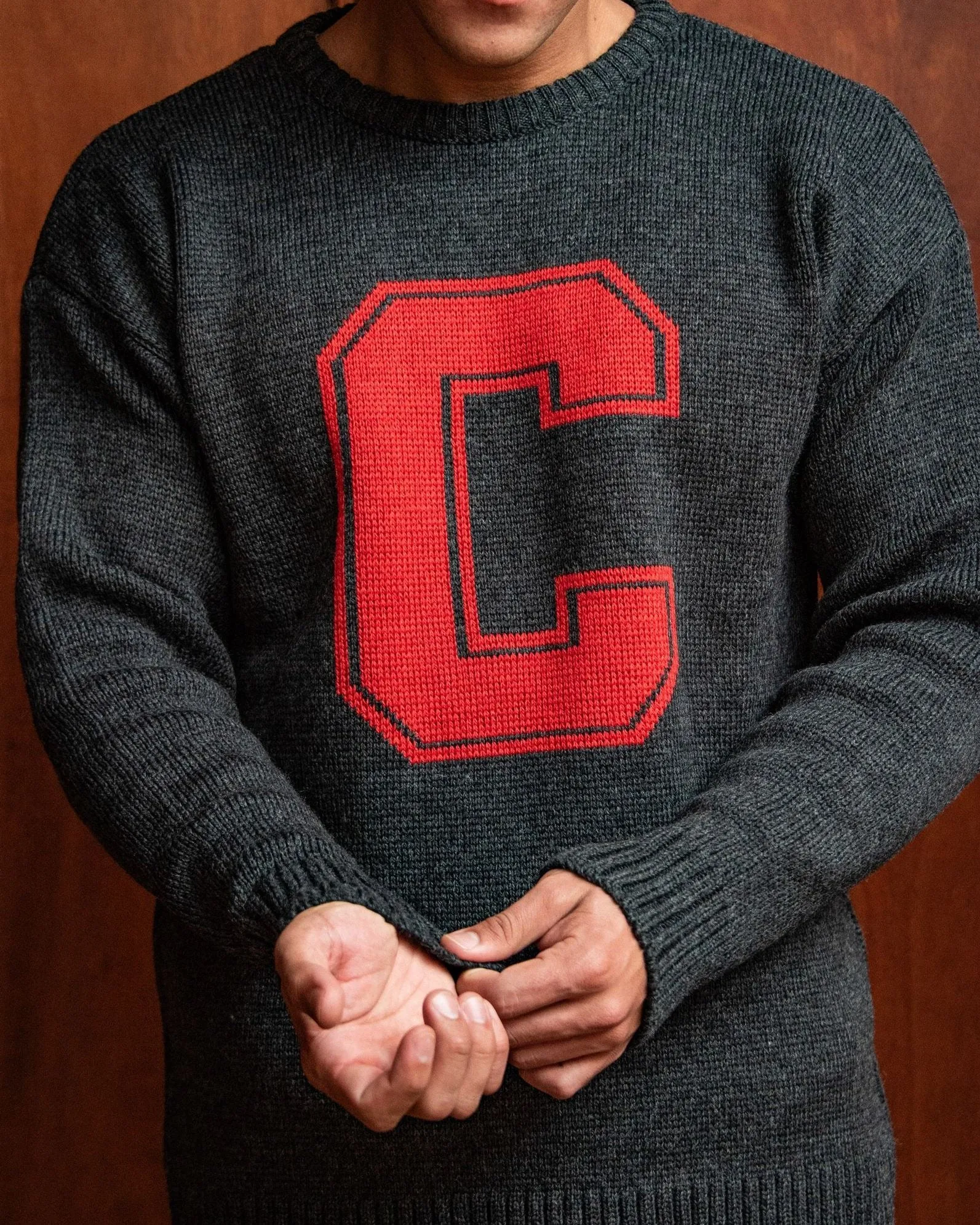 Cornell University Men’s Merino Wool Submariner Crew-Neck Sweater