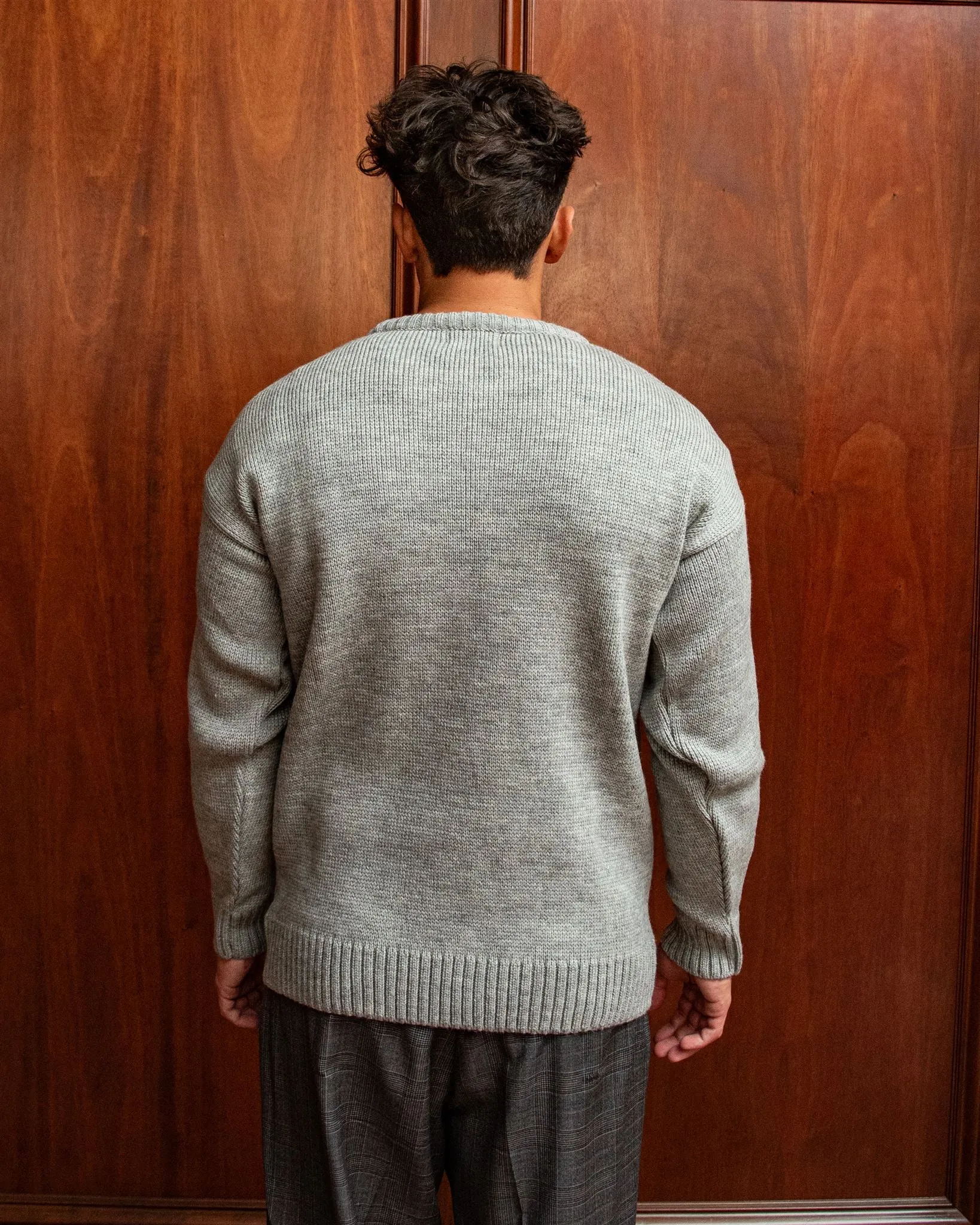 Cornell University Men’s Merino Wool Submariner Crew-Neck Sweater