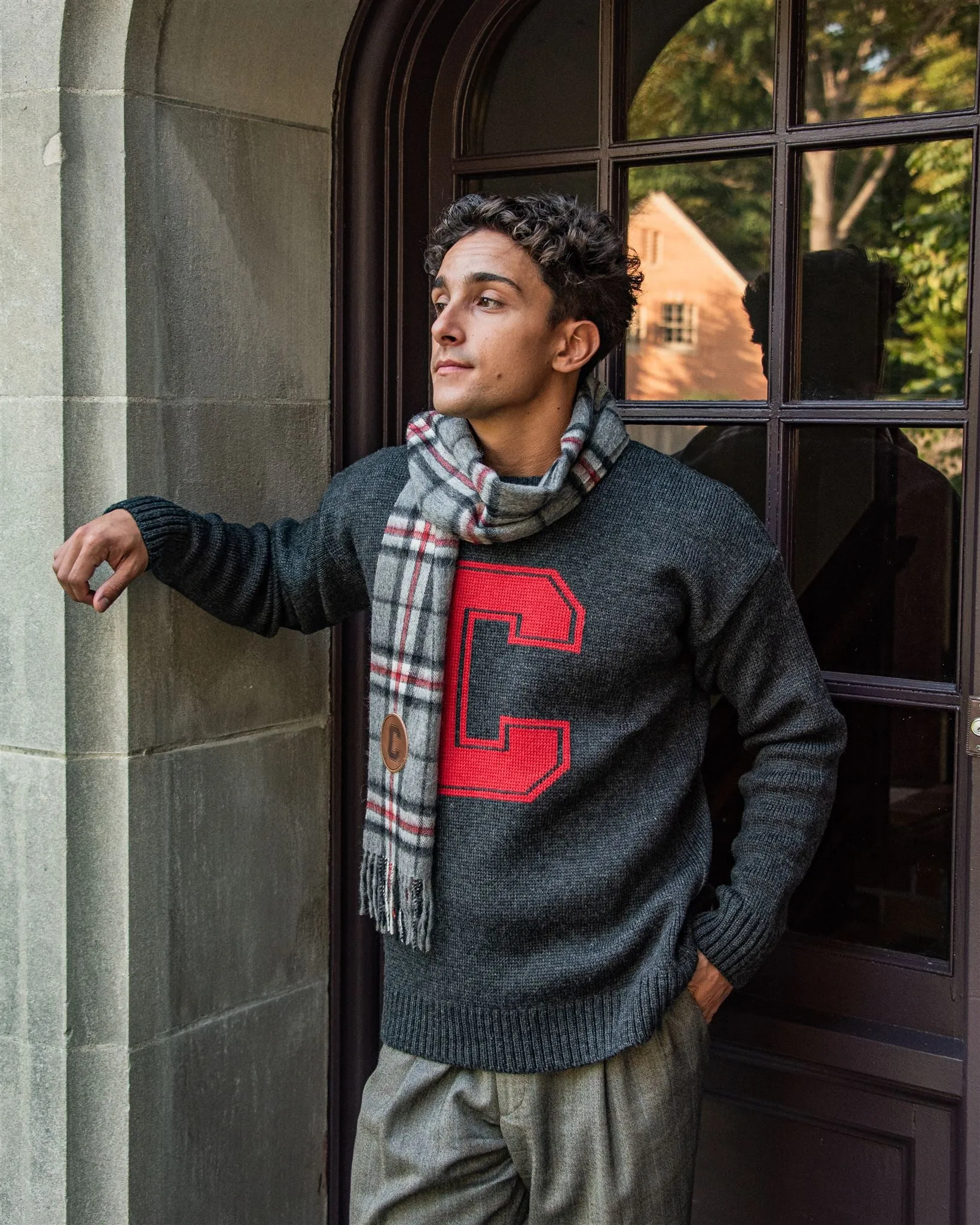 Cornell University Men’s Merino Wool Submariner Crew-Neck Sweater
