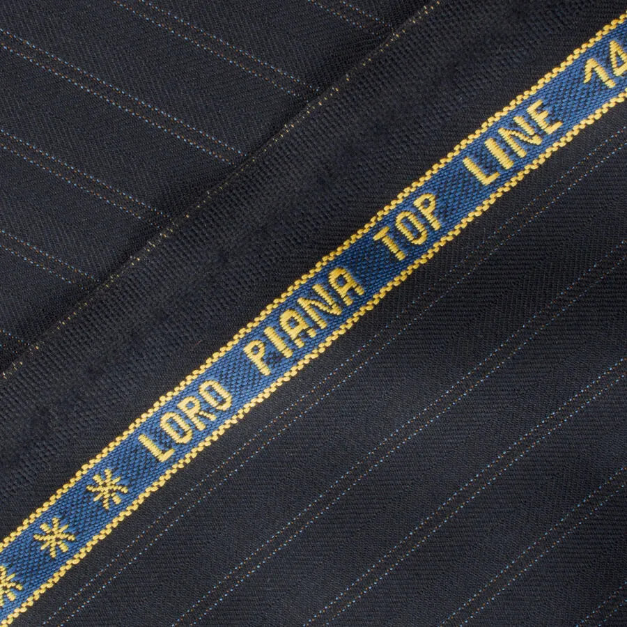 Dark Blue Super 190s Pure Wool Suiting (A 3m Piece)