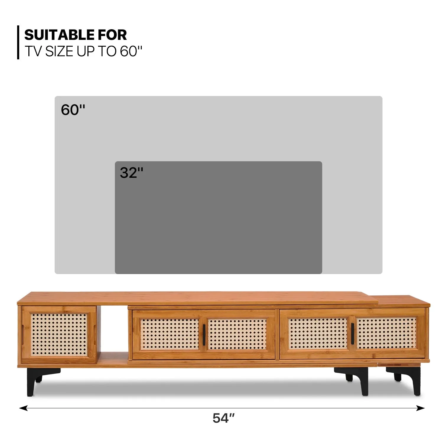 Extendable TV Stand - Brown