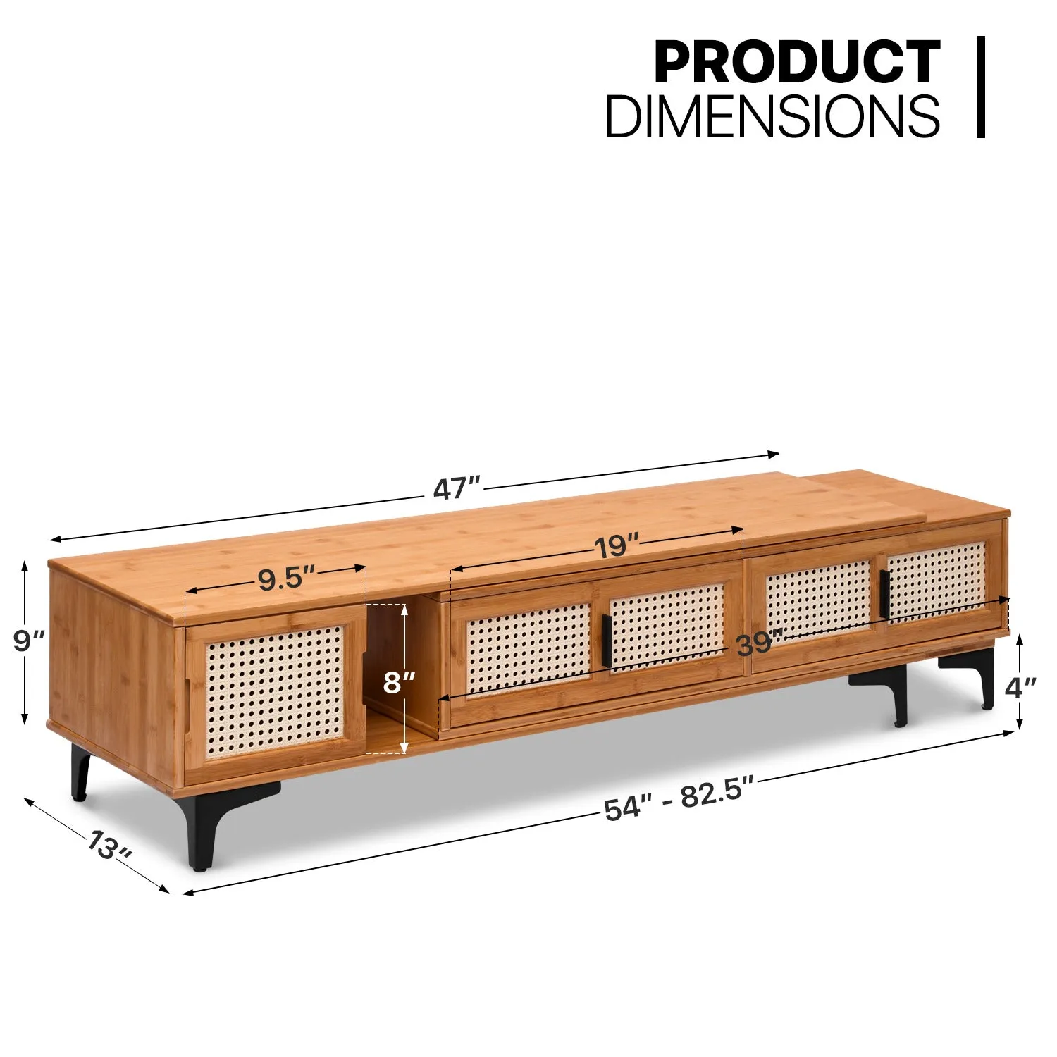 Extendable TV Stand - Brown