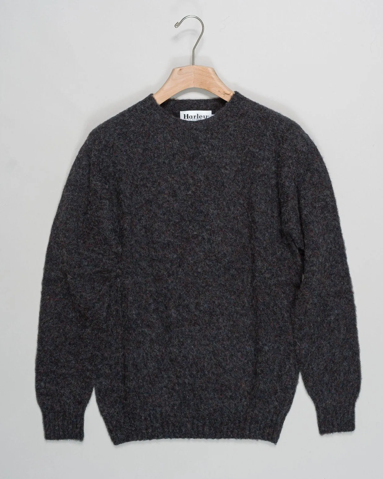 Harley Of Scotland Shaggy Crew Neck / Smoulder
