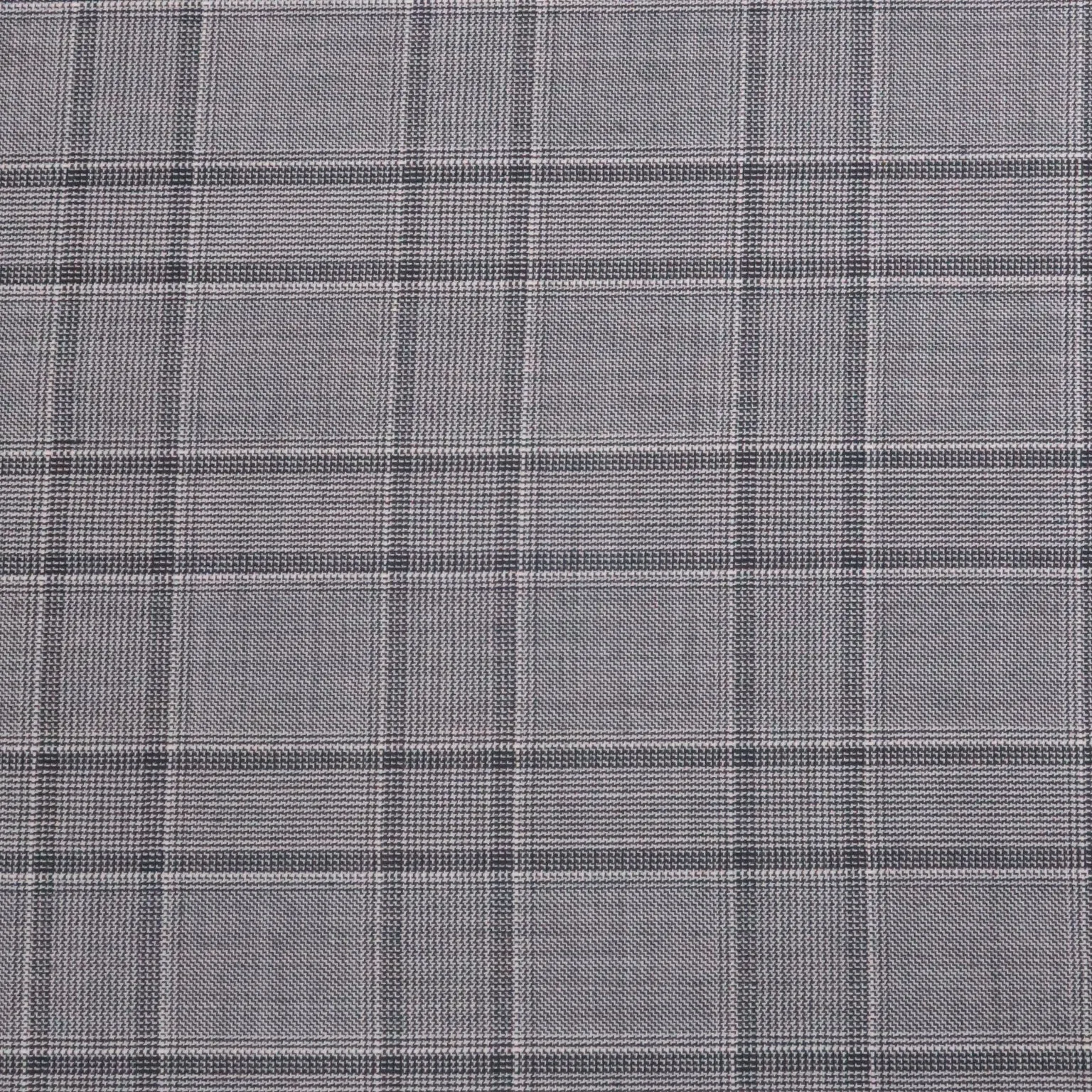 Light Gray Plaid 100% Wool Amadeus Dormeuil Fabric