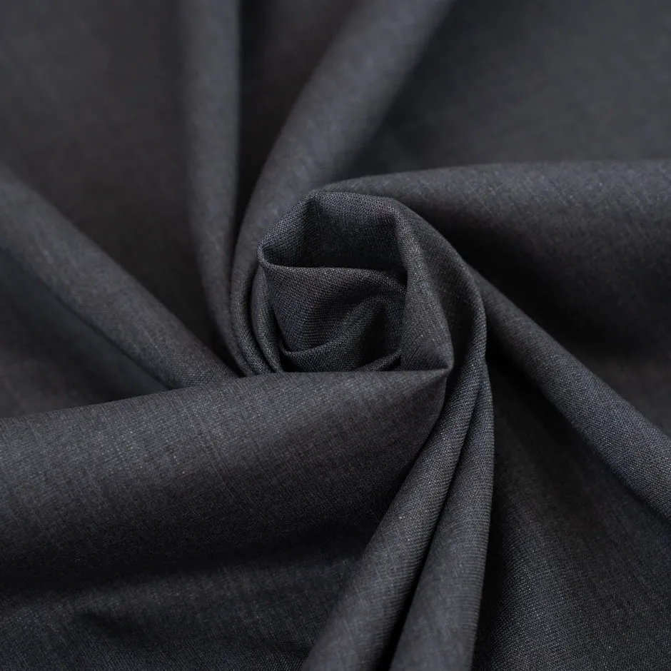 Light Wool Dark Gray Fabric - Sample