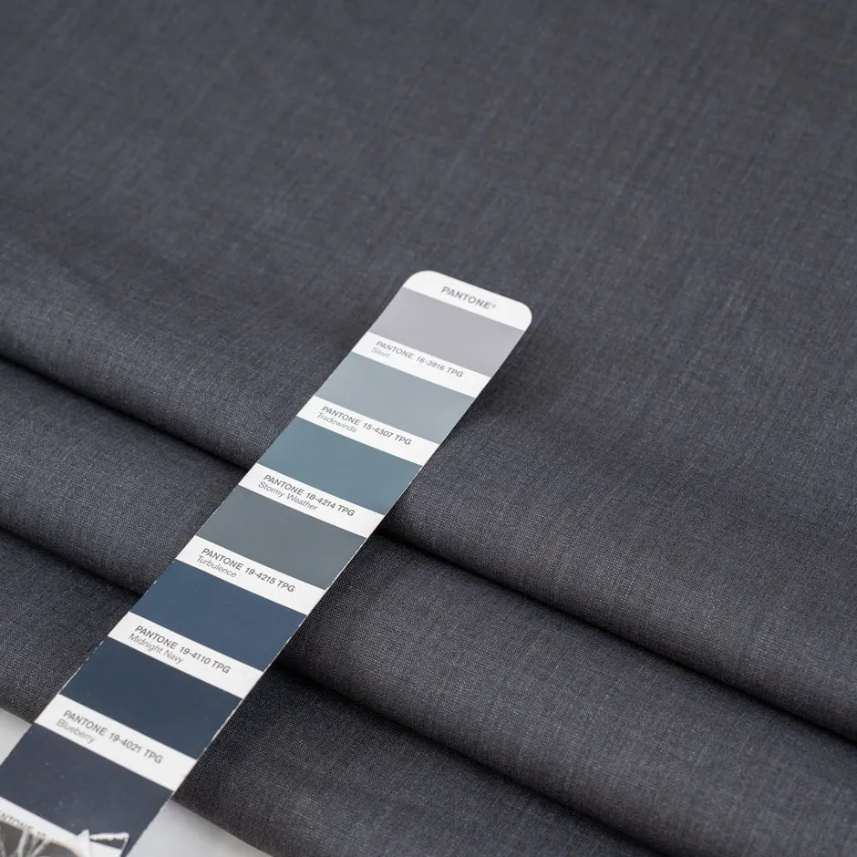 Light Wool Dark Gray Fabric - Sample