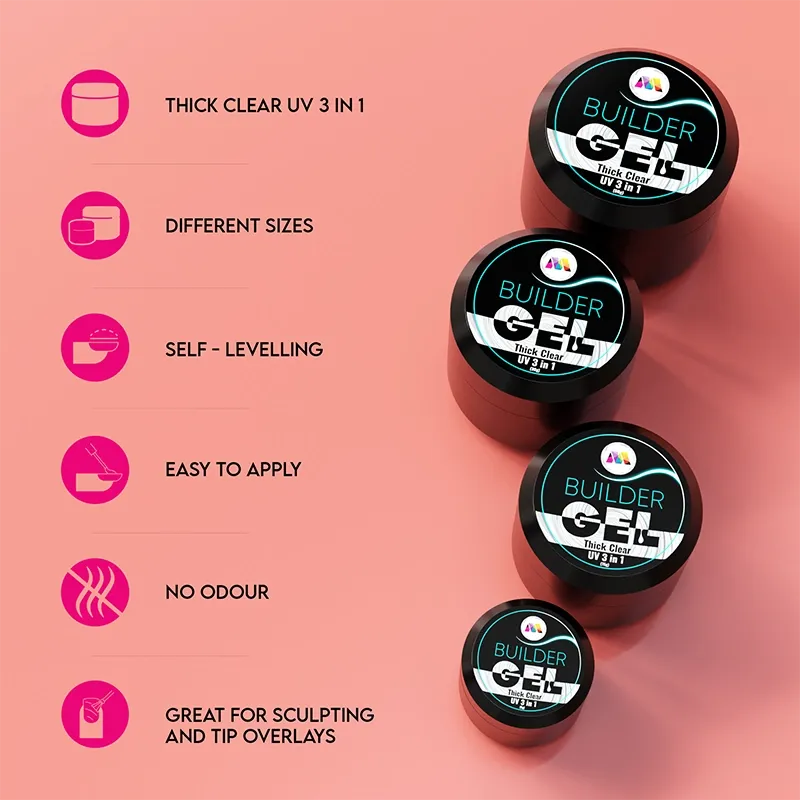 Thick Clear UV Builder Gel - 5g