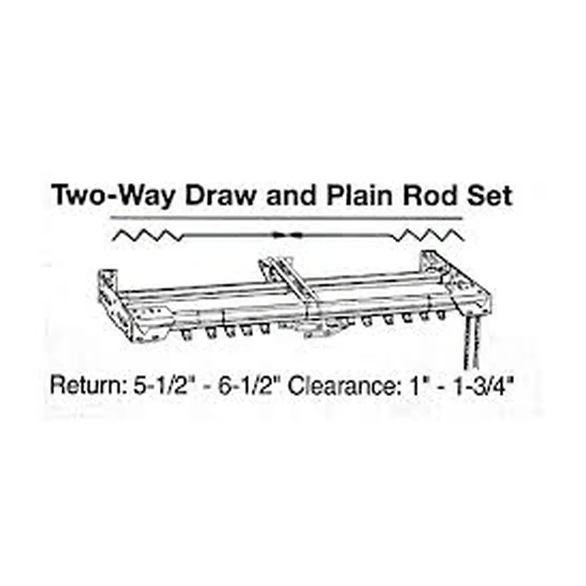 Two Way Draw and Plain Rod Drop-in 100"-180"