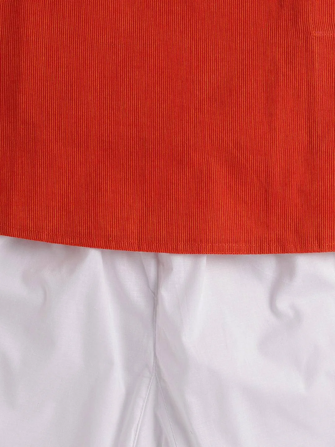 VASTRAMAY SISHU Boys Red Cotton Kurta Pyjama